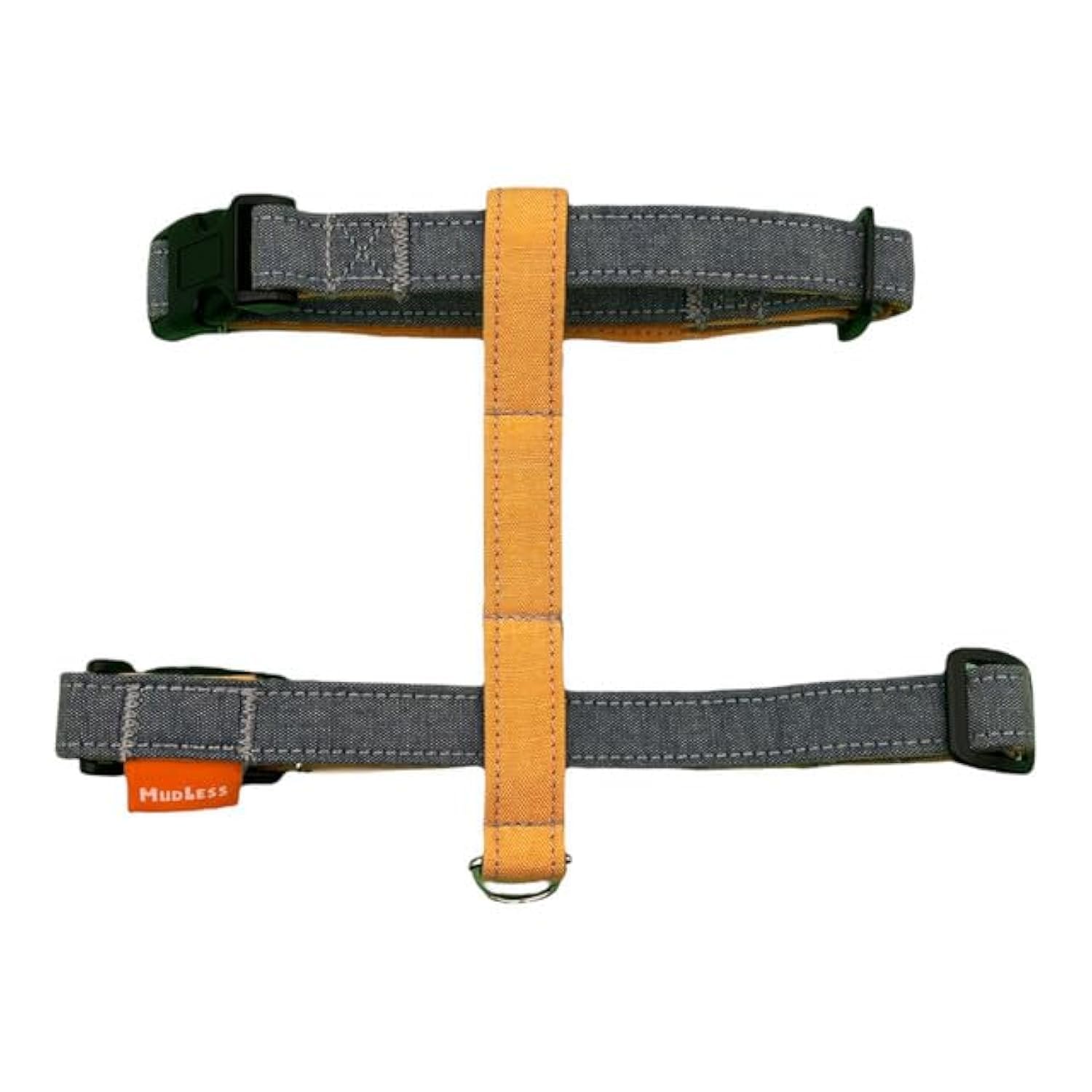 MUDLESS Dog H-Shaped Harness, Strong, Comfortable, Breathable & Fully Adjustable (AquaBlaze, XL)