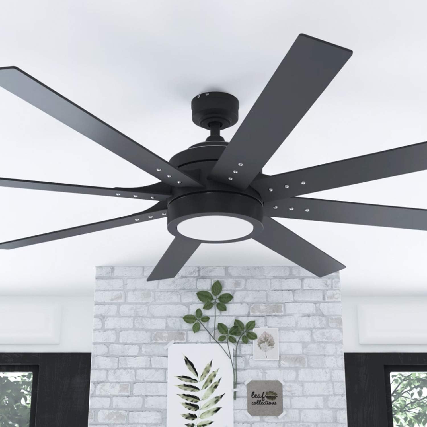 Honeywell Ceiling Fans 51473-01 Xerxes Ceiling Fan, 62, Matte Black: Home Improvement