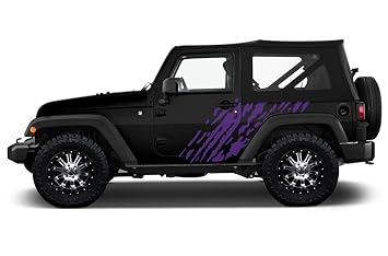 Factory Crafts Jeep Wrangler 2007 2016 2 Door Splash Graphics Kit 3m Vinyl Decal Wrap Purple