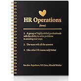 QYUVK HR Operations Gold Foil Hardcover 160 Pages Spiral Notebooks, Inspirational Gift for HR, Human Resources Gifts, Leaving Thank You Gift for HR Worker, Birthday Christmas Gift for Coworker