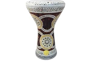 New! Gawharet El Fan Classic 17" Mother of Pearl Darbuka Drum Percussion (Pemi)