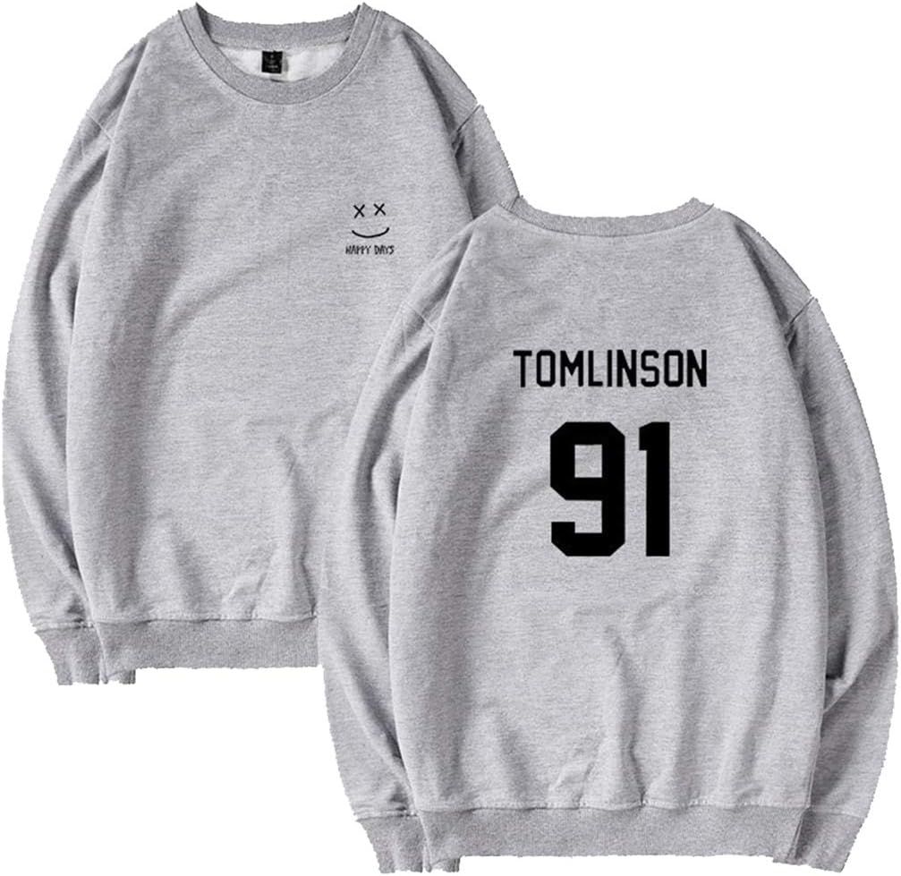 CTOOO Men's Crew Neck Sweater Louis Tomlinson 91 One Direction Men's Sweatshirt