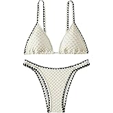 SHENHE Women's Triangle Bikini 2 Piece Swimsuit Tie Back High Cut Sexy Bathing Suit