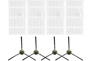 Replacement Parts Kit for MAMNV T7S For Teendow T7S For JIKA T7S Robotic Vacuum - Includes Side Brushes and Filters, Effectiv