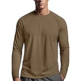Zengjo Mens Long Sleeve Workout Shirts Moisture Wicking Running Athletic Sport Performance T-Shirt Lightweight SPF Sun Shirt
