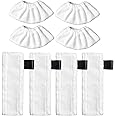 Steam Mop Replacement Pads Compatible for Karcher SC Steam Cleaner Microfiber Mop Cloth Steam Pocket Mop Pads Set for SC Floor Nozzle SC2 SC3 SC4 SC5(4 Mop Cloth and 4 Cloth Cover)