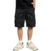 Floerns Men's Casual Flap Pocket Cargo Jorts Straight Leg Drawstring Waist Street Shorts