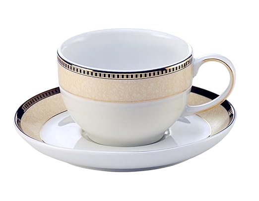 Hitkari Potteries Porcelain Dinnerware Set, 12-Pieces, White (16209B)