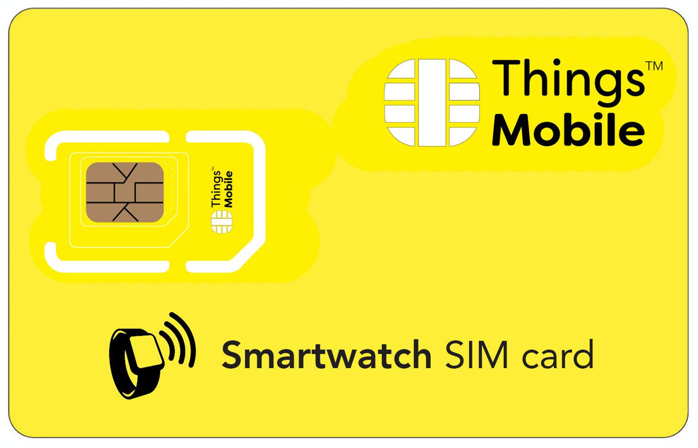 SIM Card for Smartwatch - GSM/2G/3G/4G - Ideal for werables, smartwatches, sportwatches, trackers, wearable trackers, with €10 credit included.