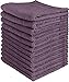 Utopia Towels 12 Pack Premium Wash Cloths Set, 12 by 12 Inches, 100% Cotton Ring Spun, Highly Absorbent and Soft Feel Washcloths for Bathroom, Spa, Gym, and Face, Plum