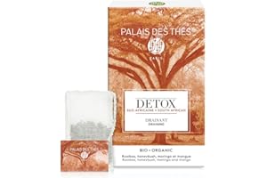 Palais des Thés Rooibos Tea - Organic South African Wellness Caffeine-Free Herbal Tea with Honeybush, Moringa & African Mango - Premium Tea Bags, Serves 20 Cups