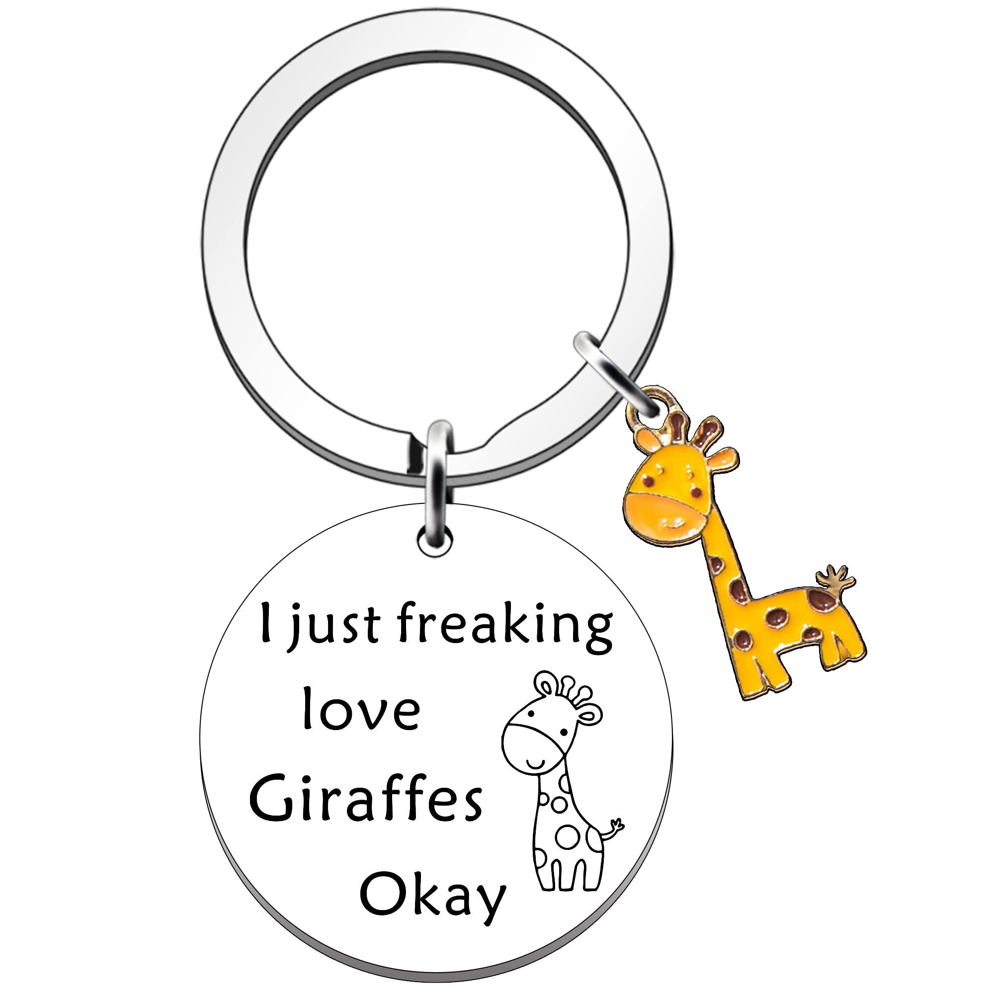 SDOFY Giraffe Keyring - Giraffe Lover Gift Keychain for Women, Men & Girls - Birthday Present