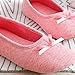 Barerun Women Elegant Cashmere Knitted Memory Foam Indoor Ballerina House Slippers/Shoes