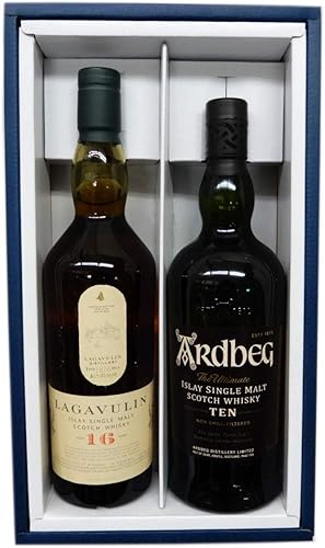 Amazon Co Jp 飲み比べ アイラモルト アードベッグ10年 ラガブーリン ラガヴーリン 16年 箱入り 食品 飲料 お酒