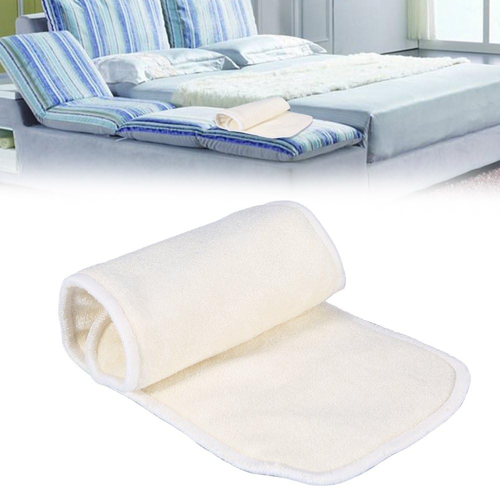 2 Pcs Adult Nappy Pads, Adult Incontinence Pants, 4 Layers Washable Reusable Bamboo Fiber Adult Incontinence Cloth Diaper Inserts
