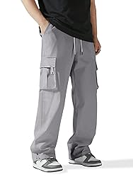PLEPAN Cargo Pants for Men Drawstring Elastic Waist