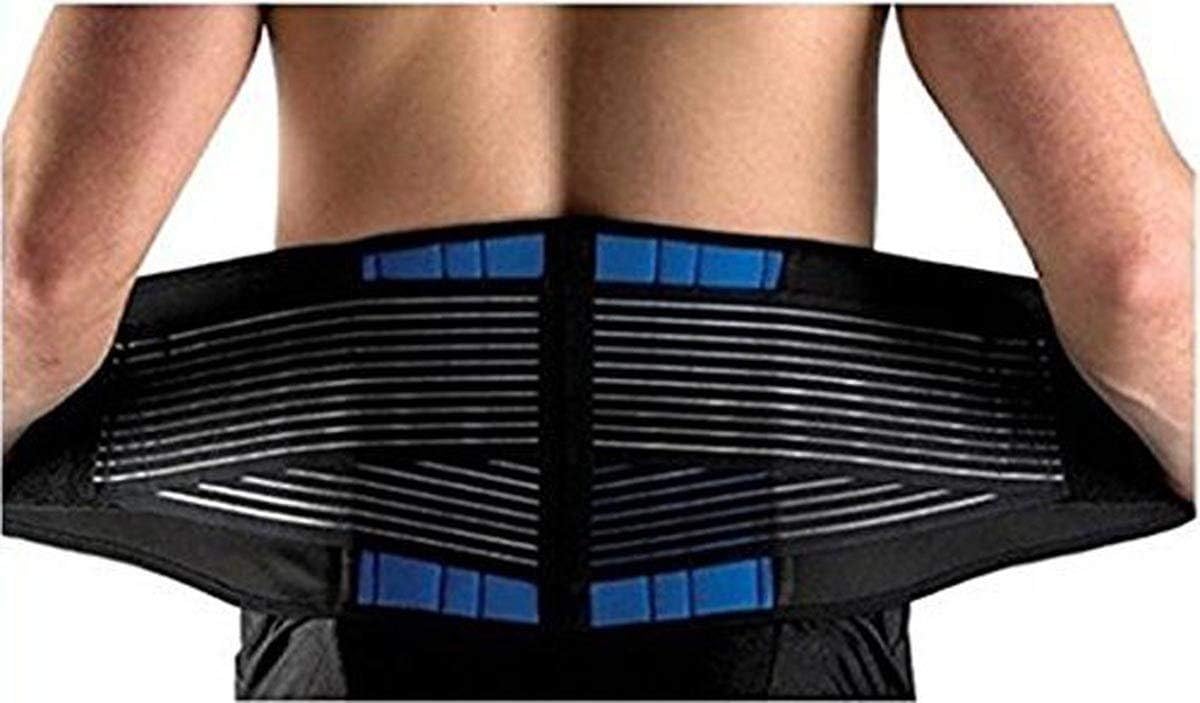 WONFAST Deluxe Neoprene Double Pull Lumbar Lower Back Support Brace Exercise Belt Waist Trainer Trimmer Belt with Dual Adjustable Straps Abdominal Binder Belly (New 5X-Large/54-58") - - 