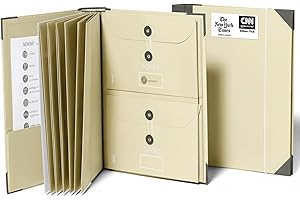 Savor | The Folio™ Document Organizer 2025 Edition | Premium Life Binder Acid-Free Custom Dyed Cloth-Bound Accordion Organizer w/ 13 Expandable Pockets | File Folders for Home Organization (Slate)