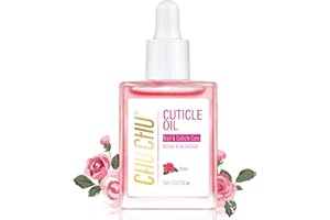 CHUCHU Cuticle Oil for Nails: Rose Jojoba Nail Cuticle Oil for Repair and Strengthening Nails - Vitamin B & E Moisturizes Cuticle and Nail's Skin - Prevents Hangnails and Chapped 15ML
