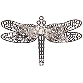 longsheng 10pcs Silver Dragonfly Hanging Suncatcher DIY Metal Parts Hand-Crafts