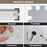eklipt Hollywood Vanity Mirror 50x42cm with 14 LED Bulbs & Touch Control view 4