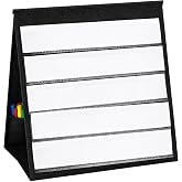 TOGETRUE Classroom Tabletop Pocket Chart, Double Sided Desktop Pocket Chart | 10 Straps, Self-Standing, Standard, Foldable, for Classrooms, Home or Offices