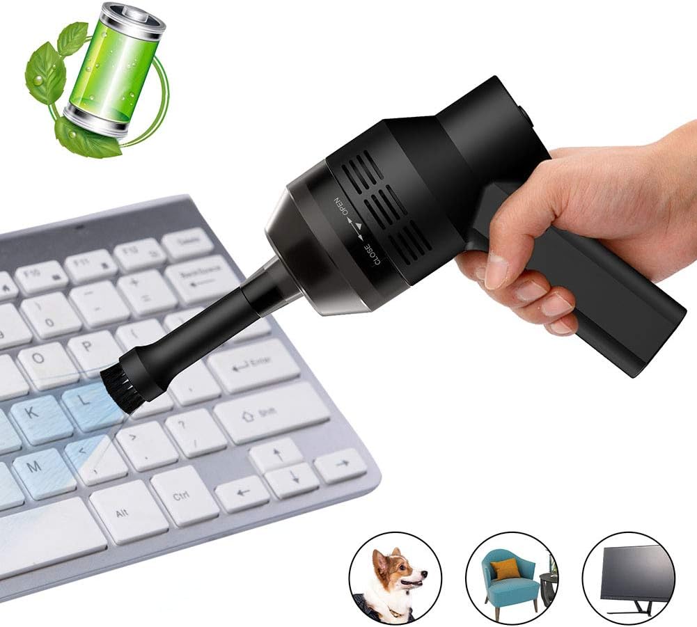 Keyboard Cleaner, zonpor Keyboard Hoover Vacuum, Cordless Rechargeable USB Air Duster Computer Cleaner for Cleaning Dust, Hair, Sofas, Paper Scrap, Car Device, Keyboards and Pet Houses