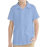 OEBLD Boys Cuban Guayabera Shirt Short Sleeve