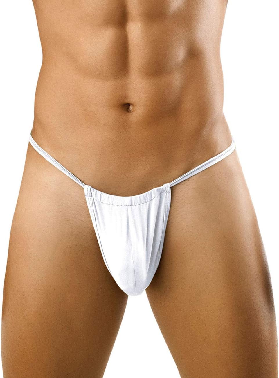 Fashion Men's Thong Brief Underwear G-String Lingerie Panties Black Men's Polyester and Spandex Sling Shot G-String Pouch Underwear-Pack of 1