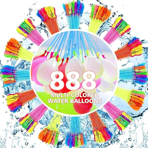 888 Piezas Globos Mágicos Globos de Agua，Globo de Agua Autosellante con Llenado Rápido,Disfruta del Carnaval de Verano, Perfecto para Fiestas en la Piscina, la Playa y el Agua
