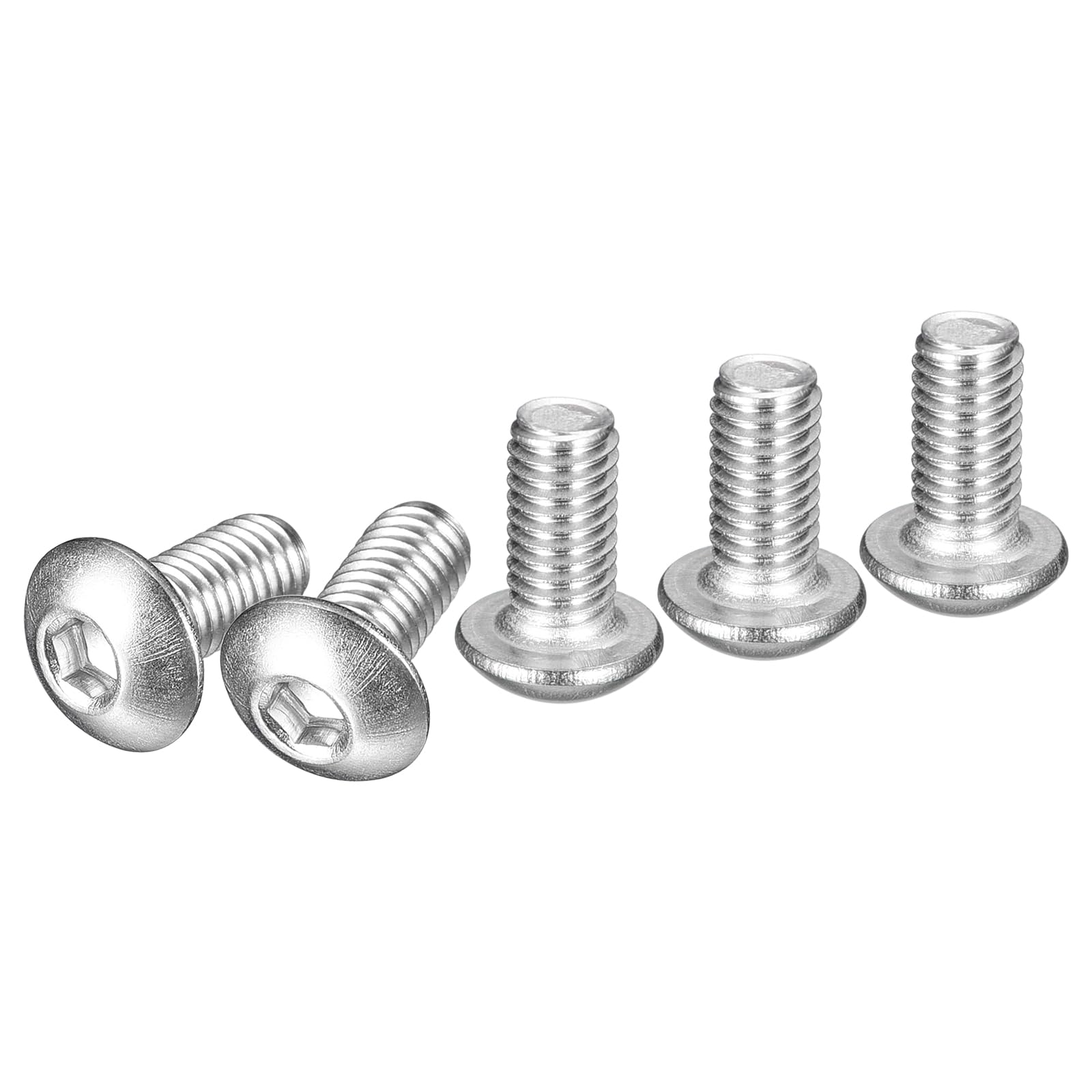 DTGN M5-0.8x10mm Button Head Socket Cap Screws - 100Pack - Good for Machine - 304 Stainless Steel 18/8 - Hex Drive Full Thread Fasteners — image 1