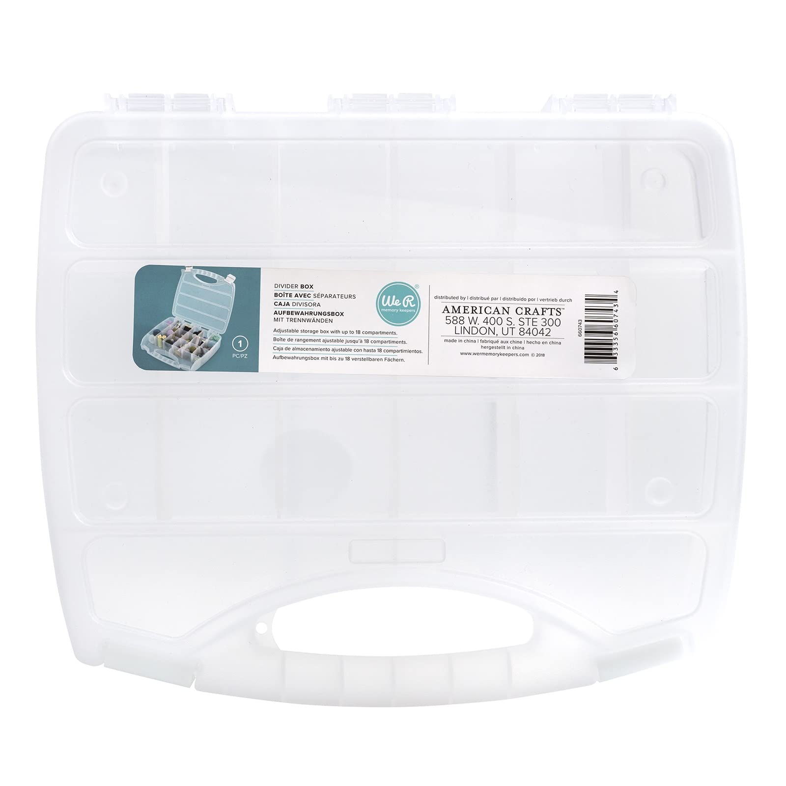 Storage Divider Box Clear