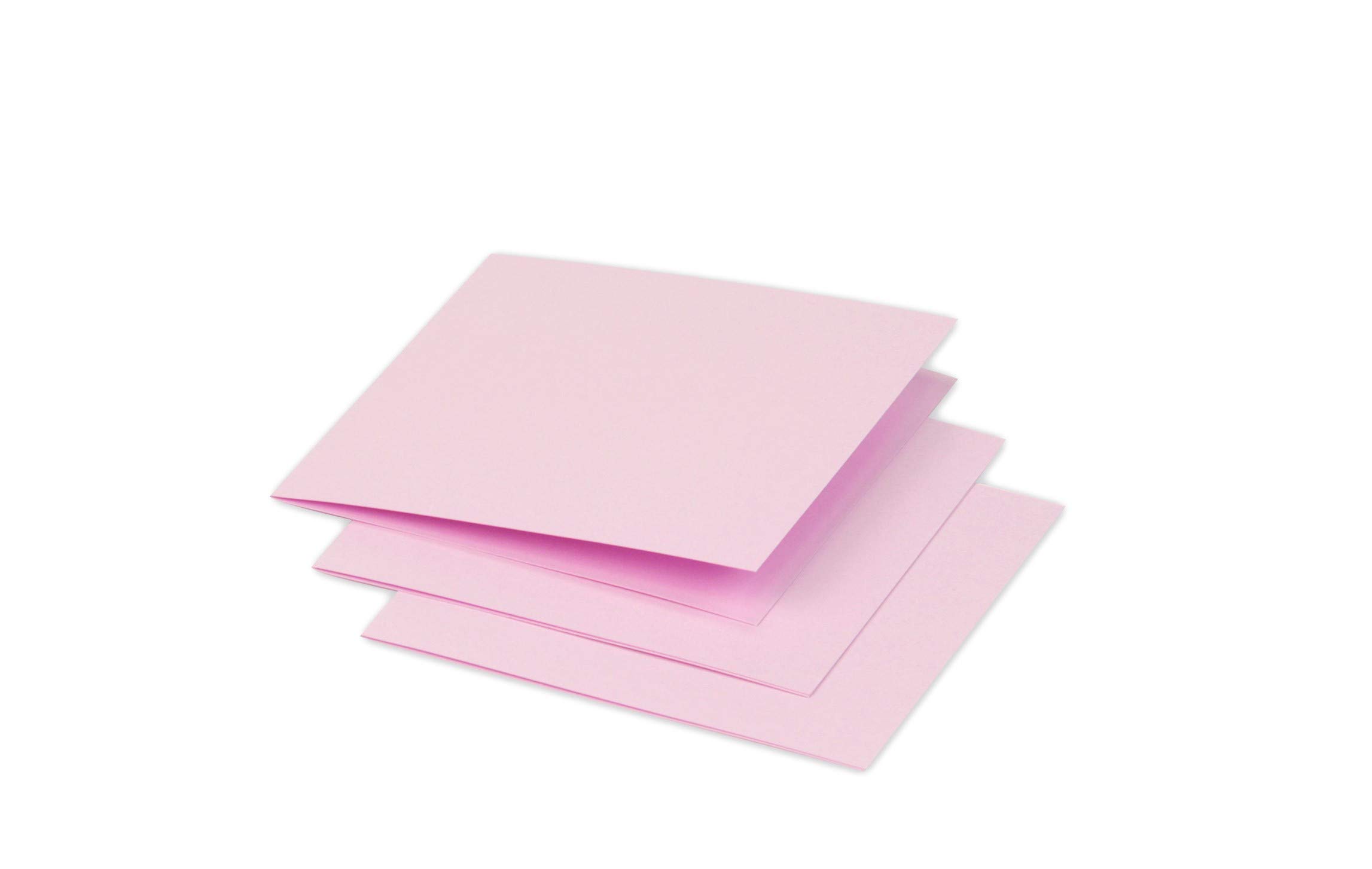 Clairefontaine 16133C Pack of 25 Double Cards Square (11.6x11.6cm) 210g Dragée Pink Invitation and Correspondence Cardboard Pollen Range Smooth Premium Paper — image 1