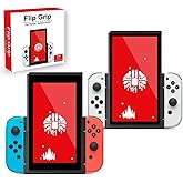 KKOZESST Portrait Mode Flip Grip Handheld Accessory for Nintendo Switch Vertical Mode Orientation Works with OLED Joy-con Gri