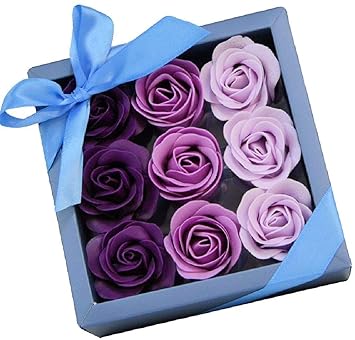 Amazon Com Decorative Lavender Scented Rose Soap Gift Set Beauty
