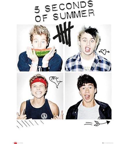 5 seconds of summer のサイン入りポスター 5 seconds of summer のサイン入りポスター 5 seconds of summer