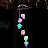 Color Changing Pine Cone Wind Chime, Novadeal Solar
