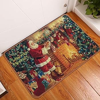 Door Mats Floor Mats 2x Xmas Decor Absorbent Bathroom Kitchen
