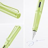 LAMY Safari Springgreen Fountain Pen EF Nib Ergonomic Grip T10 Blue Cartridge view 2
