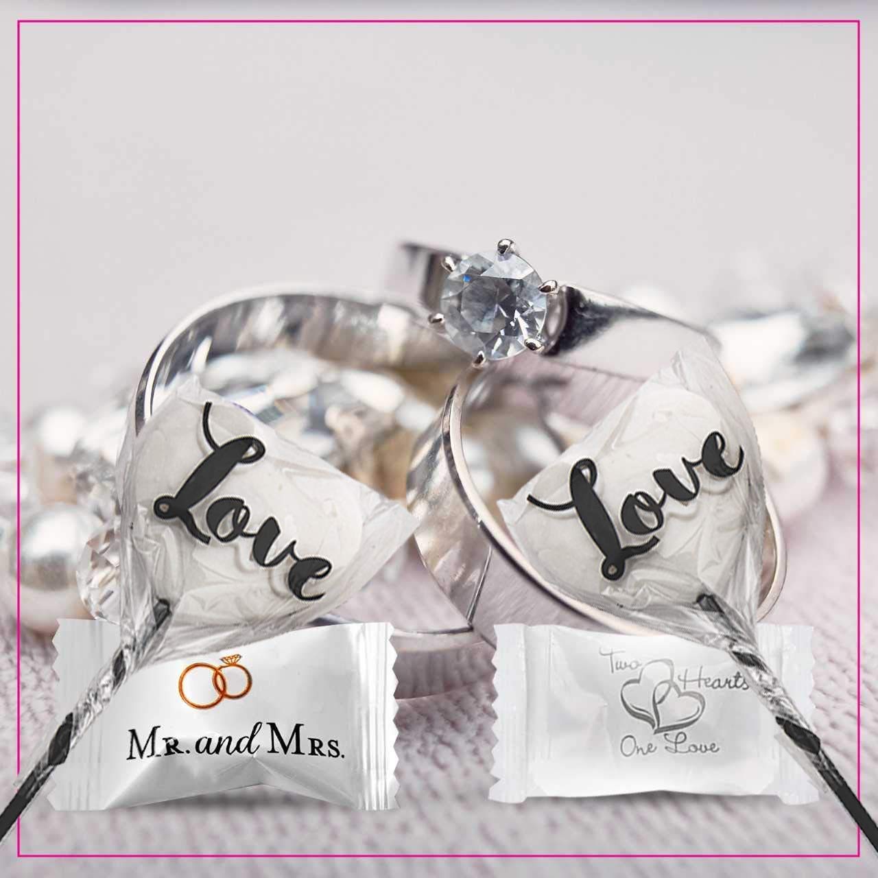 Wedding Candy Favors 216 Wrapped Buttermints And 2 Bonus Love Heart Lollipops Wedding