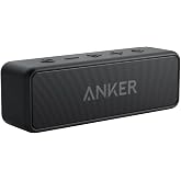Anker soundcore 2 Portable Bluetooth Speaker, 24-Hour Playtime, IPX7 | 12W Stereo Sound, Wireless Stereo Pairing, Bluetooth 6, Bassup, Wireless Speaker for Home, Shower, Outdoors, Travel, Camping
