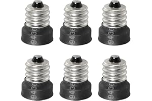 SQXBK 6PCS E12 to E10 Lamp Holder Bulb Base Adapter Mini Candelabra Base Lamp Socket Adapter Gold European Base to Candelabra