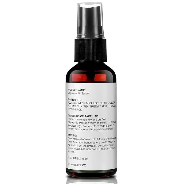 MAGNESIUM OIL SPRAY – MAGNESIUM OIL FOR FEET & BODY – SLEEP SUPPORT, NOURISH SKIN & HAIR – NATURAL, ANCIENT MINERALS – EASY TO ABSORB & USE