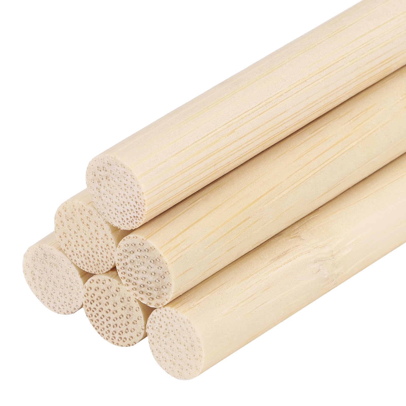 DMiotech 20 Pack 10mm x 400mm Wooden Dowel Rods Unfinished Natural Birch Sticks Wood Craft Sticks for Home Decor Projects and Making DIY Craft,Wood Color