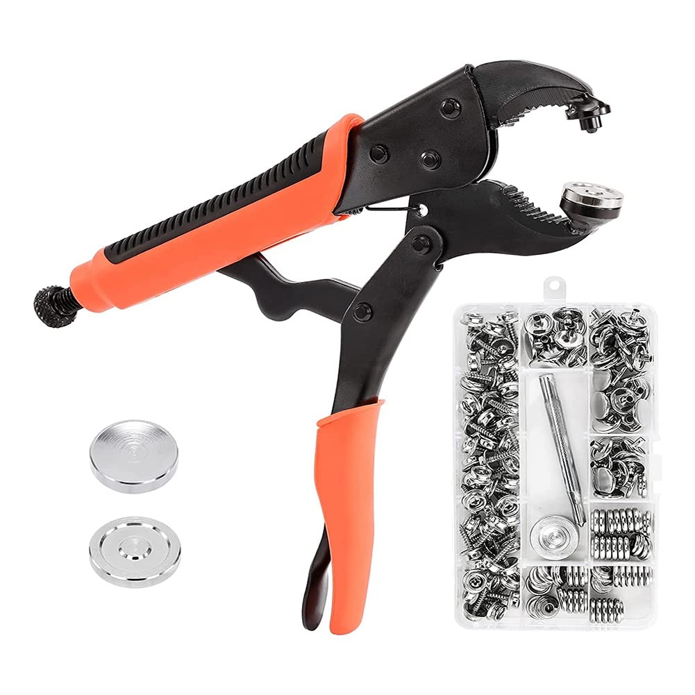 Dedjgoo Heavy Duty Snap Fasteners Kit+ Canvas Snap Kit,Screw Snaps,Boat Cover Snaps,Carpet Snap Kit with Setting Tool for Boat