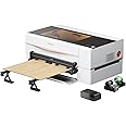 xTool P2 55W CO2 Laser Cutter Versatile Bundle, Smart Desktop CO2 Laser Engraver and Cutter Machine, with Riser Base, Conveyor Feeder, RA2 Pro Rotary, Dual Smart 16MP Cameras, Curved Surface Engraving