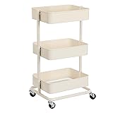 SONGMICS 3-Tier Metal Rolling Cart, Utility