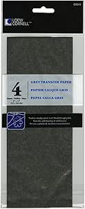 Loew-Cornell C101-1 4-Piece Grey Transfer Paper, 9-Inch-by-13-Inch