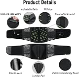 YAHA Back Support Belt for Men Women Lower Back Pain Relief 7 Stays L view 7
