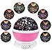 MOKOQI Baby Night Light Lamps For Bedroom Romantic 360 Degree Rotating Star with Sky Moon Cover & Solar System Cover Projector Lights Color Changing LED For Kids Girls Baby Nursery Gift(Pink-2 Lids)